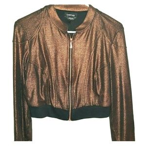 Bebe crop bronze jacket